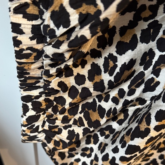 Entro Leopard Print Top with Green and White Accents - Picture 3 of 3